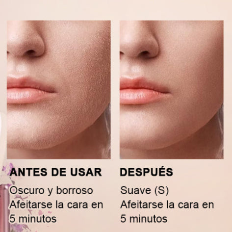 Depiladora facial 2 en 1 Luz LED, eléctrica, portátil