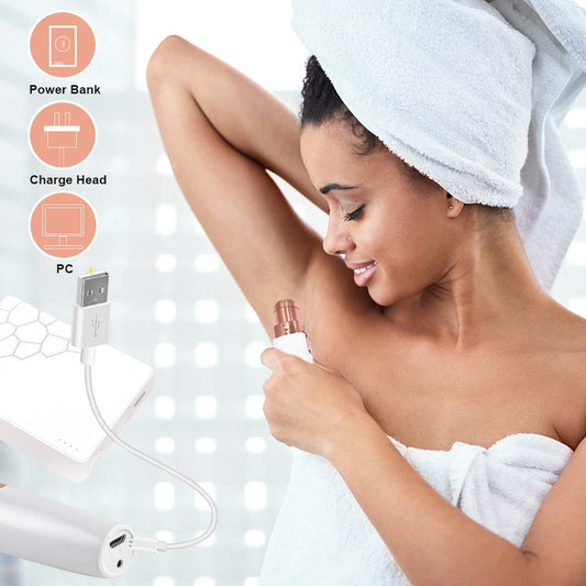Depiladora facial 2 en 1 Luz LED, eléctrica, portátil